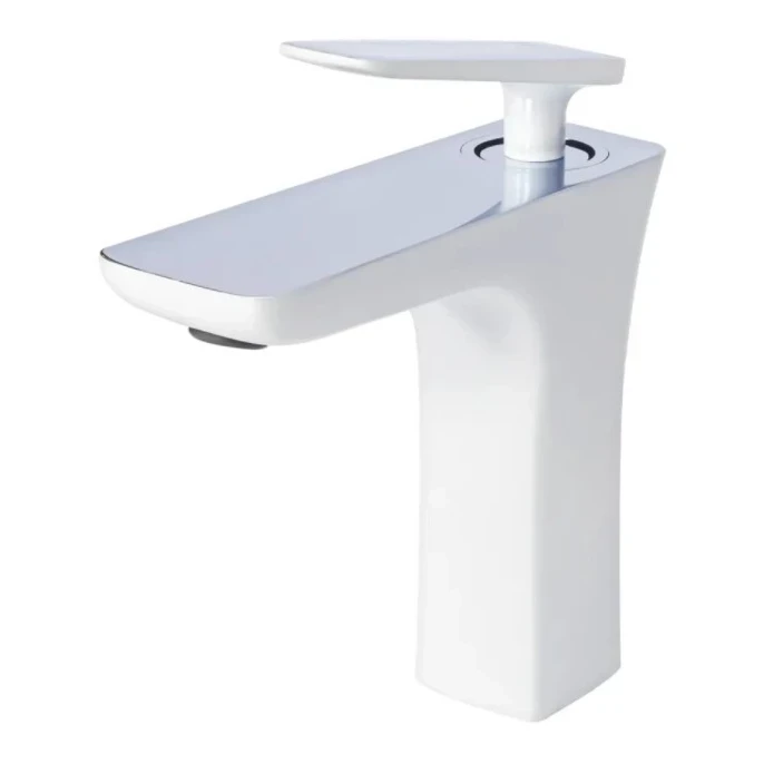 Смеситель для раковины Grocenberg GB1001N, белый/хром