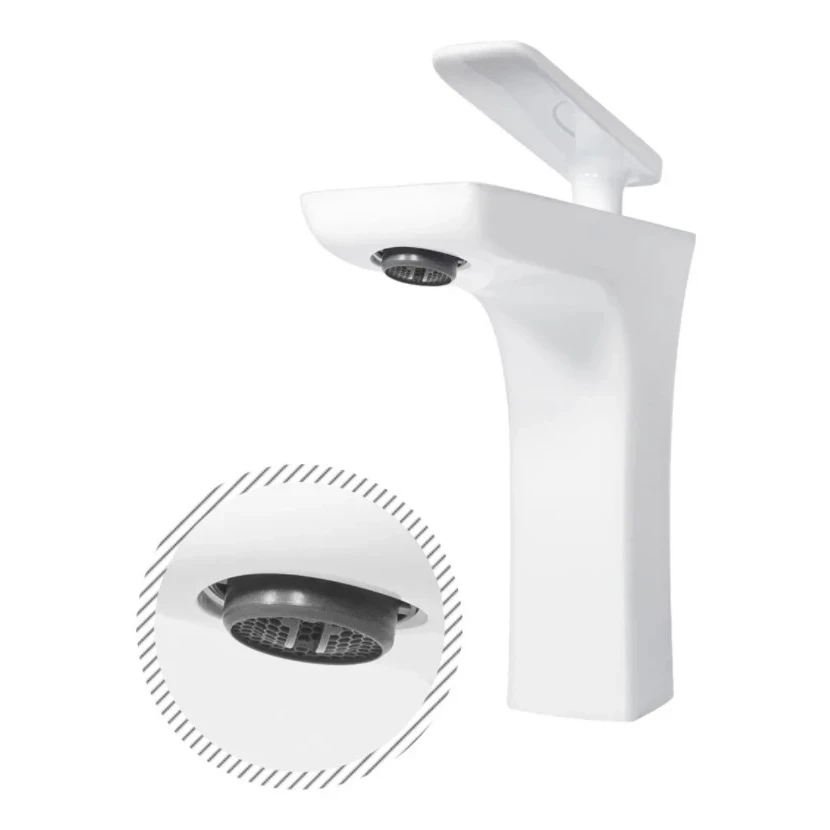 Смеситель для раковины Grocenberg GB1001N, белый/хром