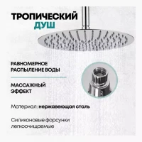 Душевая система скрытого монтажа Grocenberg GB5099CR-4, хром