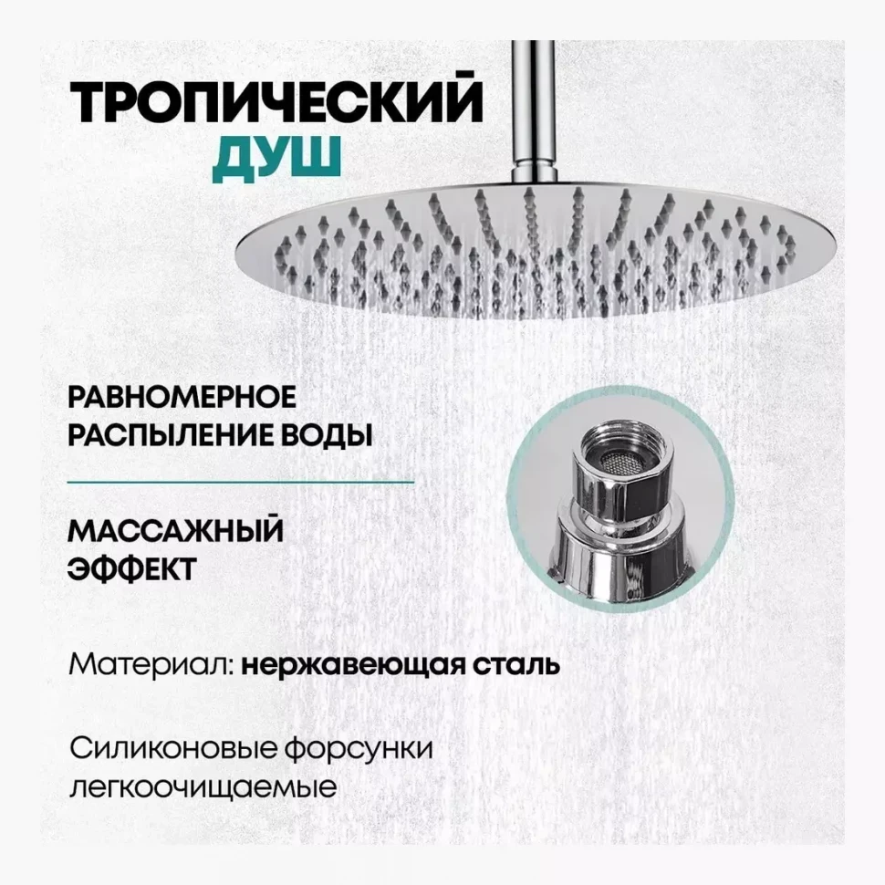 Душевая система скрытого монтажа Grocenberg GB5099CR-4, хром