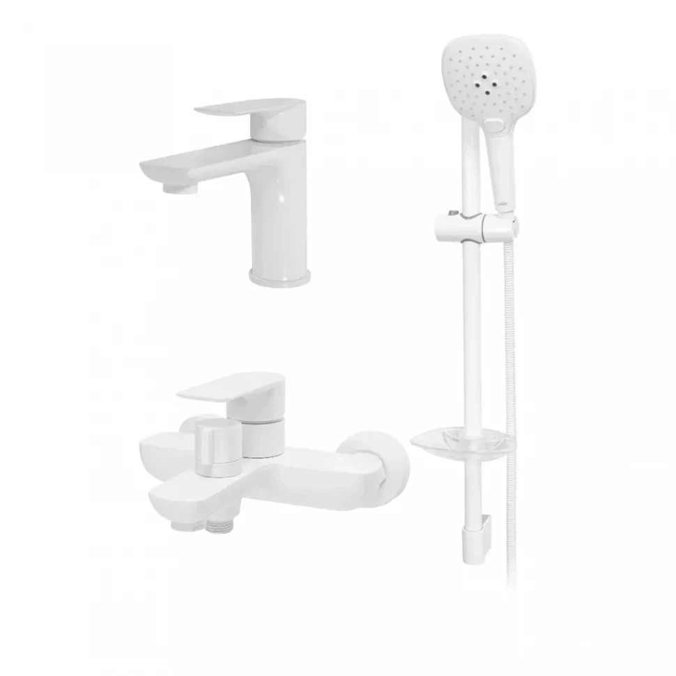Набор для ванны 3 в 1 Hansberge H7099, белый
