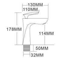 Смеситель для раковины Grocenberg GB2001, черный хром