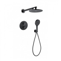 Душевая система скрытого монтажа Grocenberg GB5093, черный матовый