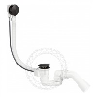 Сифон для ванны полуавтоматический FILARETE FL80, графит