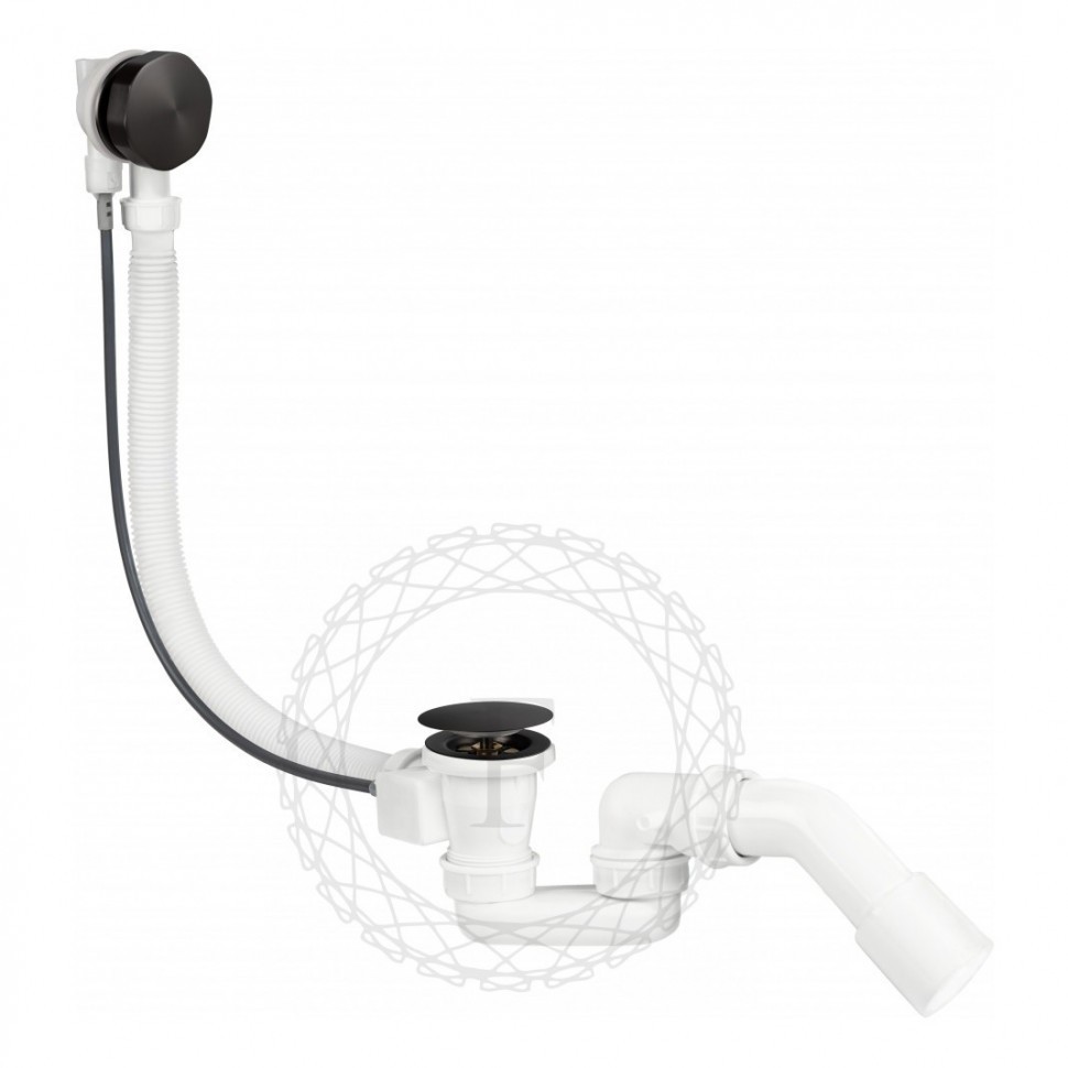 Сифон для ванны полуавтоматический FILARETE FL80, графит