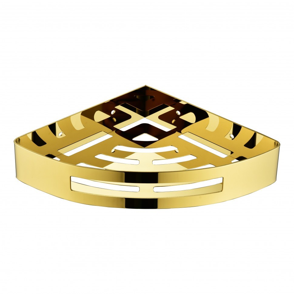 Полка корзина угловая Grocenberg AC0093GO, золото глянец