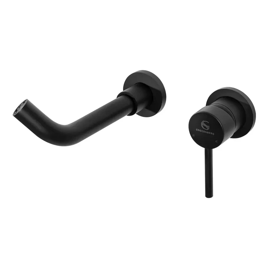 Смеситель встраиваемый для раковины Grocenberg GB511, черный матовый