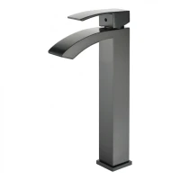 Смеситель для раковины высокий Grocenberg GB3007, графит