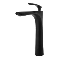 Смеситель для раковины высокий Grocenberg GB3001, черный матовый
