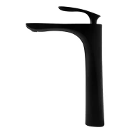 Смеситель для раковины высокий Grocenberg GB3001, черный матовый