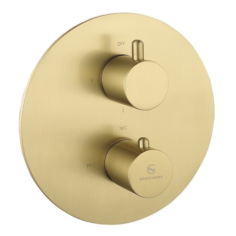 Душевая система скрытого монтажа Grocenberg GB5093, матовое золото