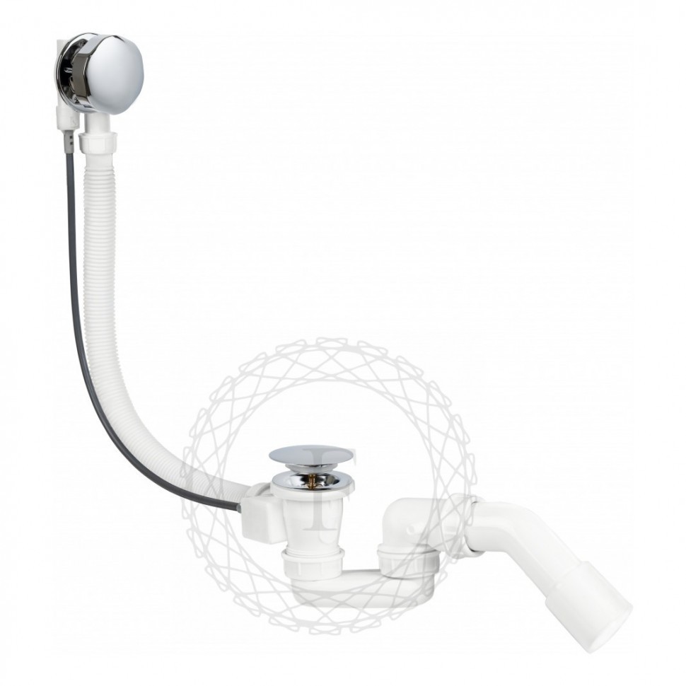 Сифон для ванны полуавтоматический FILARETE FL80, хром