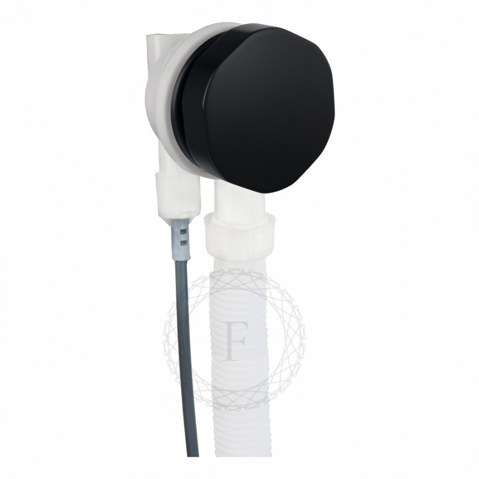 Сифон для ванны полуавтоматический FILARETE FL80, черный матовый