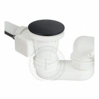 Сифон для ванны полуавтоматический FILARETE FL80, черный матовый