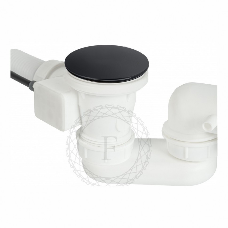 Сифон для ванны полуавтоматический FILARETE FL80, черный матовый