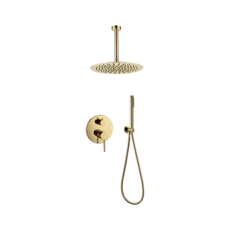 Душевая система скрытого монтажа Grocenberg GB5099GO-4, золото глянец
