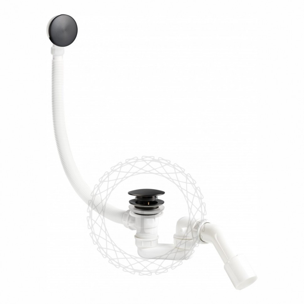Сифон для ванны автоматический FILARETE FL90, графит
