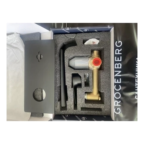 Смеситель встраиваемый для раковины Grocenberg GB599, черный матовый