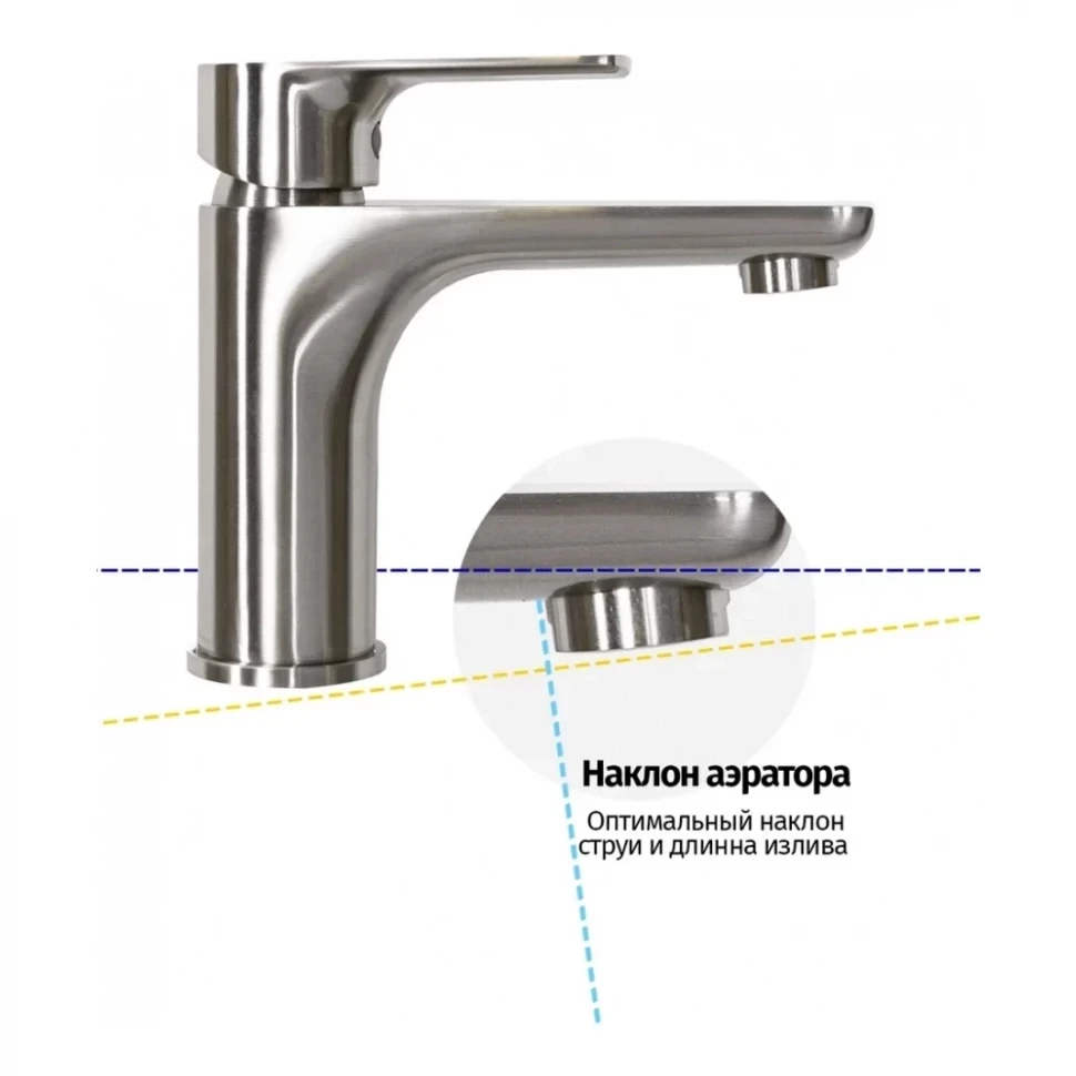 Смеситель для раковины Grocenberg GB2009, никель