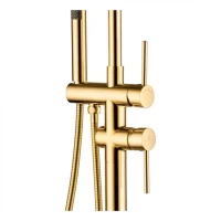 Смеситель напольный для ванны Grocenberg GB900, золото глянец