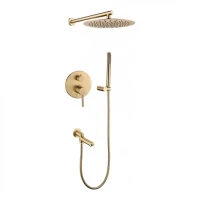 Душевая система скрытого монтажа Grocenberg GB5099MG-1, матовое золото