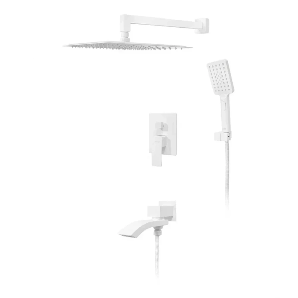 Душевая система скрытого монтажа Hansberge H6077, белый