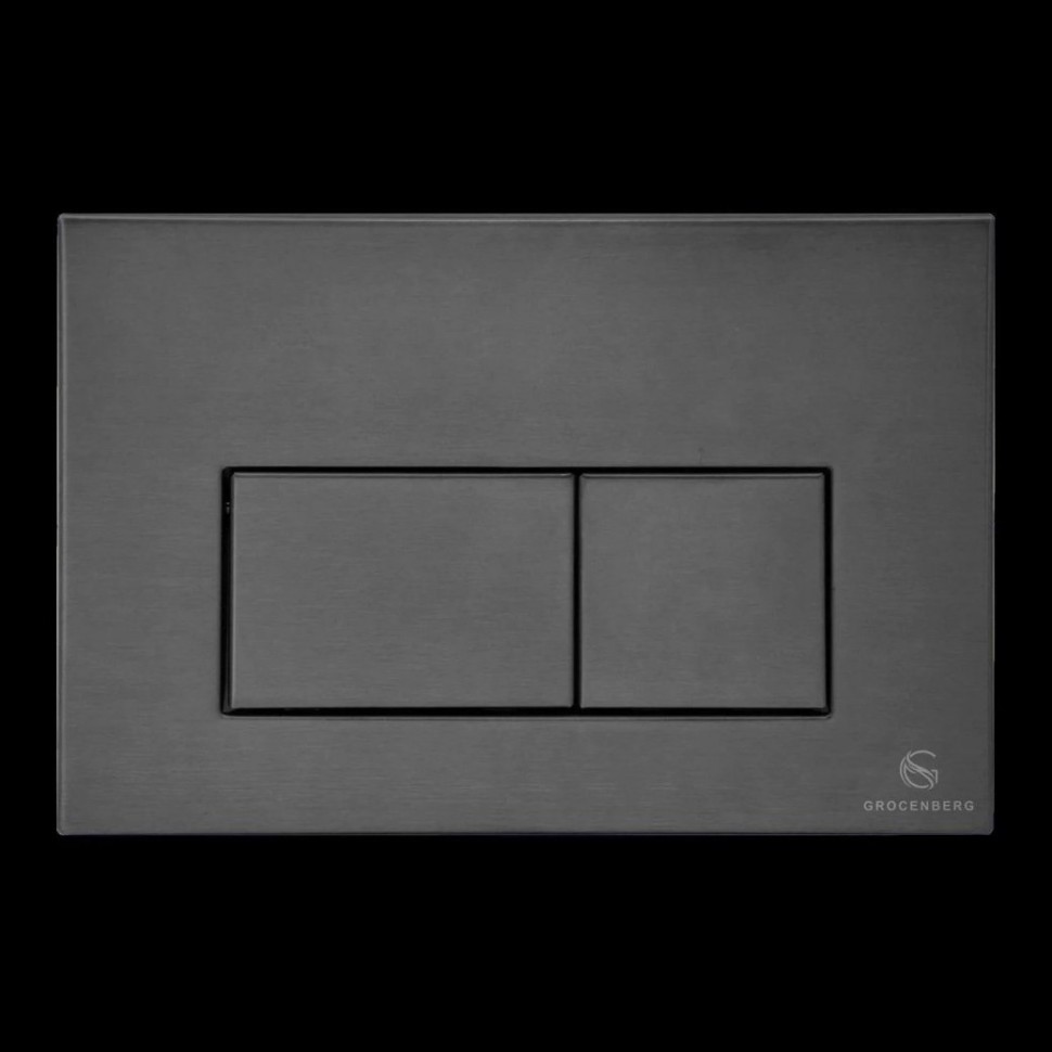 Инсталляция для унитаза с кнопкой для смыва Grocenberg GS3050-KM3070BG, графит