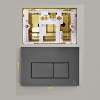 Инсталляция для унитаза с кнопкой для смыва Grocenberg GS3050-KM3070BG, графит