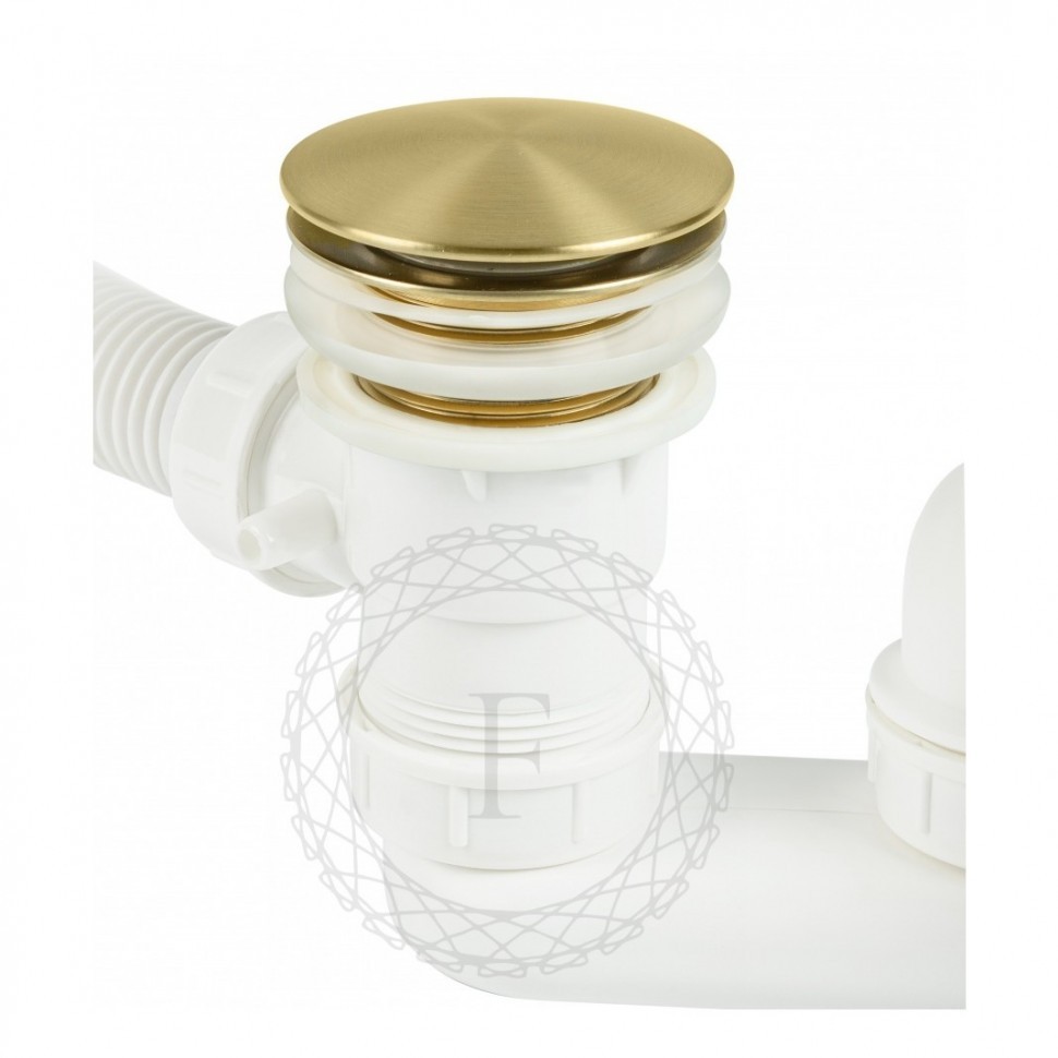 Сифон для ванны автоматический FILARETE FL90, матовое золото