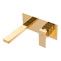 Смеситель встраиваемый для раковины Grocenberg GB588, золото глянец