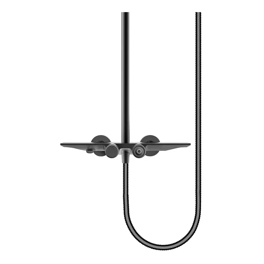 Душевая система с термостатом Grocenberg GB7038, графит