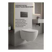 Инсталляция для унитаза с кнопкой для смыва Grocenberg GS3050-KM3070BL, черный матовый