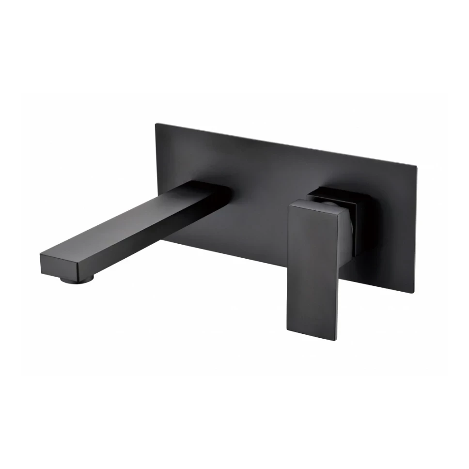 Смеситель встраиваемый для раковины Grocenberg GB588, черный матовый