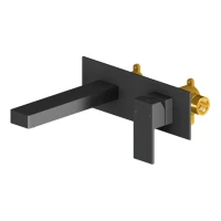 Смеситель встраиваемый для раковины Grocenberg GB588, черный матовый