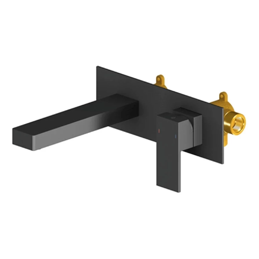 Смеситель встраиваемый для раковины Grocenberg GB588, черный матовый