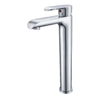 Смеситель для раковины высокий Grocenberg GB3010, хром