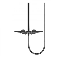 Душевая система с термостатом Grocenberg GB7038, черный матовый