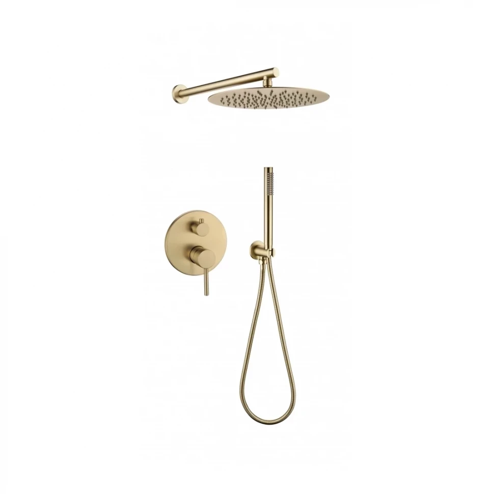 Душевая система скрытого монтажа Grocenberg GB5099MG-3, матовое золото