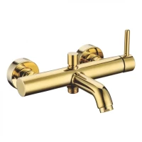 Смеситель для ванны Grocenberg GB8099, золото глянец