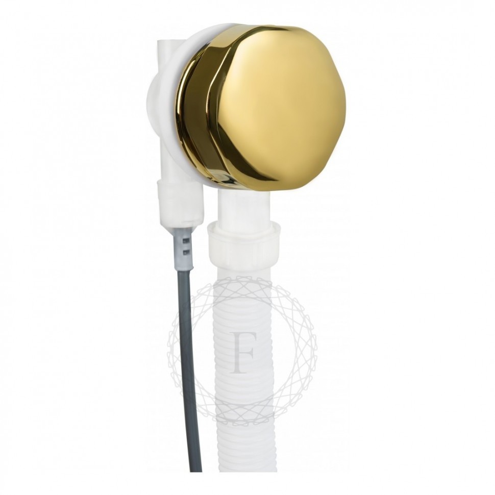 Сифон для ванны полуавтоматический FILARETE FL80, золото глянец