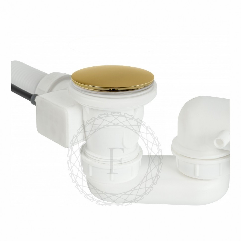 Сифон для ванны полуавтоматический FILARETE FL80, золото глянец