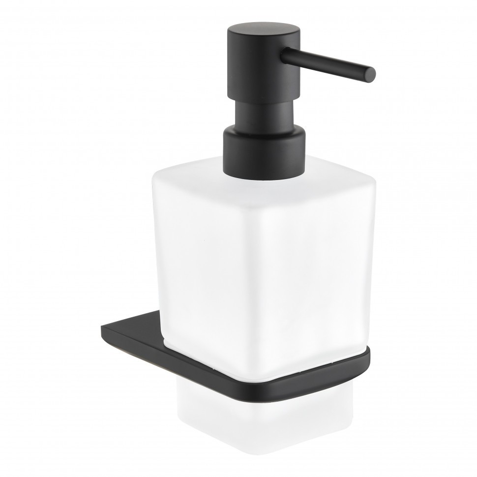 Настенный дозатор для жидкого мыла Grocenberg AC0064, черный матовый Настенный дозатор для жидкого мыла Grocenberg AC0064, черный матовый