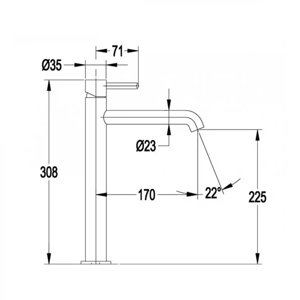 Смеситель для раковины высокий Grocenberg GB3029, золотой брашированный