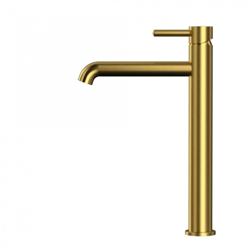 Смеситель для раковины высокий Grocenberg GB3029, золотой брашированный