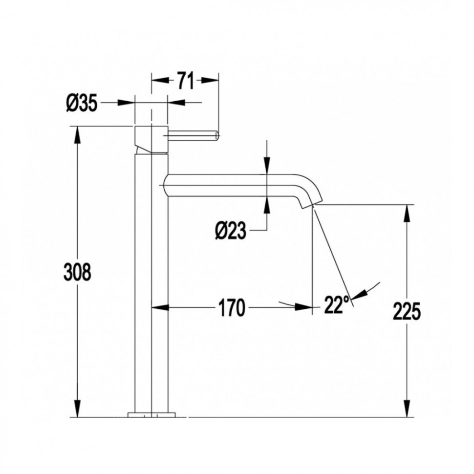 Смеситель для раковины высокий Grocenberg GB3029, золотой брашированный
