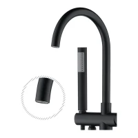 Смеситель напольный для ванны Grocenberg GB900, черный матовый