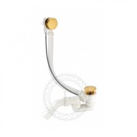 Сифон для ванны полуавтоматический FILARETE FL80, золотой брашированный