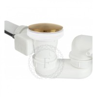 Сифон для ванны полуавтоматический FILARETE FL80, золотой брашированный