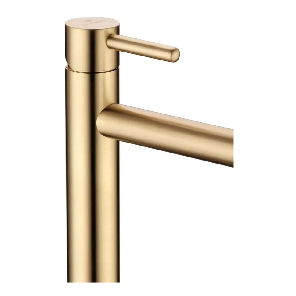 Смеситель для раковины высокий Grocenberg GB3029, матовое золото