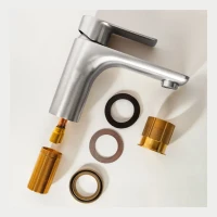 Смеситель для раковины Hansberge H1099, никель